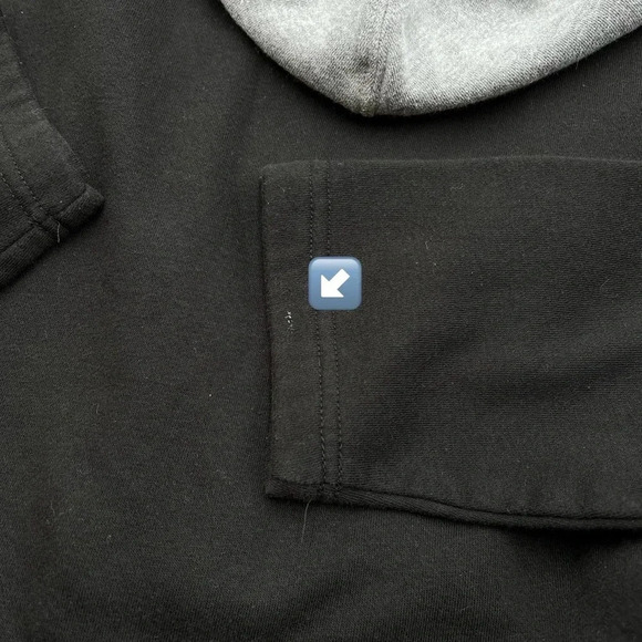 Pittsburgh Steelers Hoodie Men’s L Black Gray 2-tone  NFL Pullover‎ Sweatshirt - Picture 7 of 7